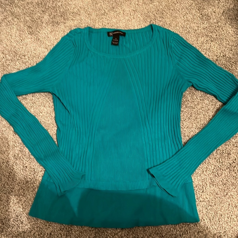 INC turquoise sweater